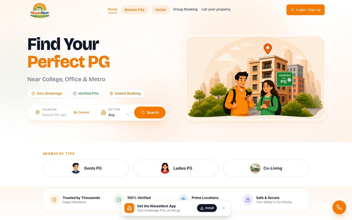 Niwas Nest — PropTech product preview